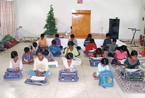 children at study